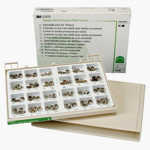 Stainless Steel Permanent Molar Crowns Kit 96/Pk