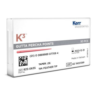 K3/K3XF Gutta Percha Points, 50/Pkg