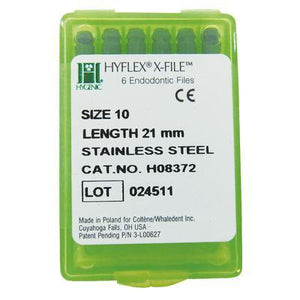Hygenic® Hyflex® X-File® Stainless Steel – 21 mm, 6/Pkg