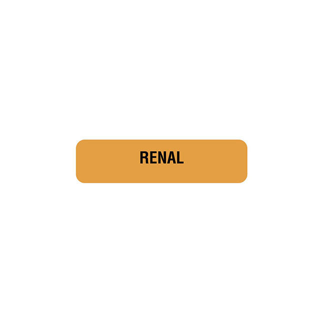Renal, Nutrition Communication Label, W1-1/4