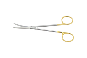 HiTeck Metzenbaum Fine (Delicate) Scissor, Curved, Blunt, Tungsten Carbide, 14.5CM
