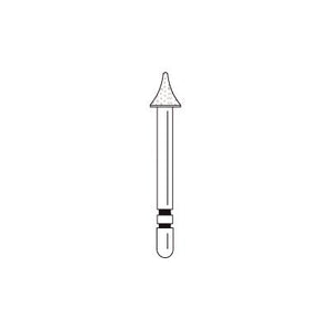 Two Striper® FG Occlusal Contour Diamond Burs – FG, Fine Point, Red, Cone Point End, # 204.3.5, 3.1 mm Diameter, 3.5 mm Length, 5/Pkg
