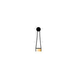 Alpen® Carbide Trimming and Finishing Burs – FG, Round 30 Flutes, Round End, 5/Pkg