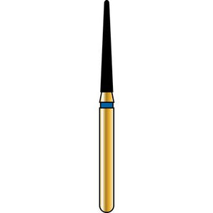 Alpen® Multi Use Diamond Burs – FG, Coarse, Blue, Cone, Long Tapered Round End, 5/Pkg