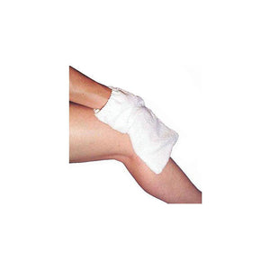 Wash Mitt, with Elastic Cuff and Soap Pocket, White