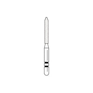 Two Striper® Diamond Burs – FG, Fine, Red, Cylinder Bevel End, 5/Pkg