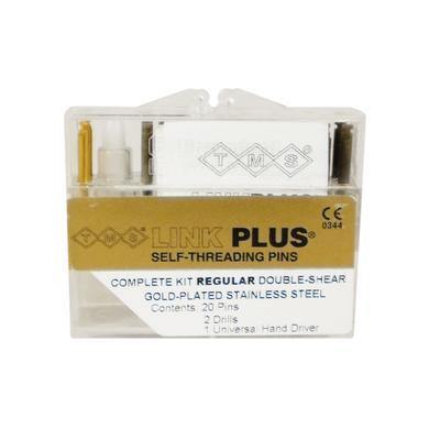 TMS® Link Plus® Self-Threading Pins – Regular Single Shear Kits, Gold-Plated Stainless Steel