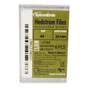 Hedstrom Files – Plastic Handle, Stainless Steel, 6/Pkg