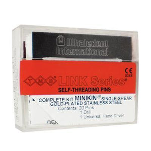 TMS® Link Series® Self-Threading Pins – Minikin Single Shear Kits, Gold-Plated Stainless Steel
