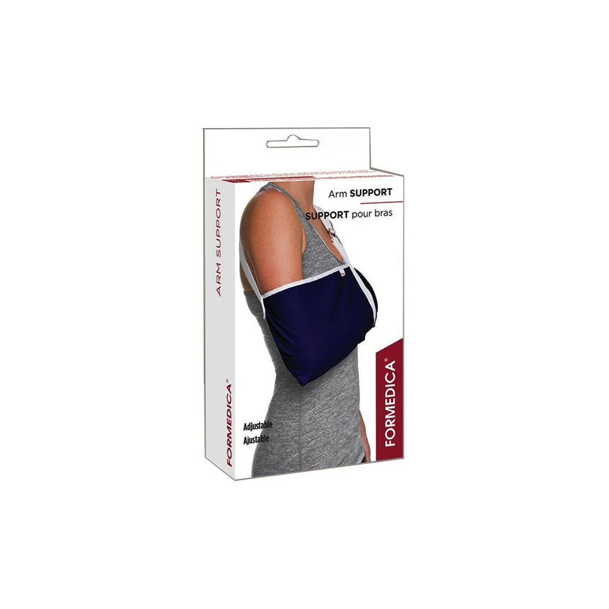 Arm Support, Blue with White Piping