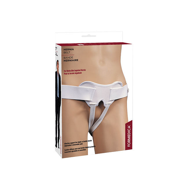 Hernia Belt, 45% Polyester/40% Cotton/15% Rubber, White