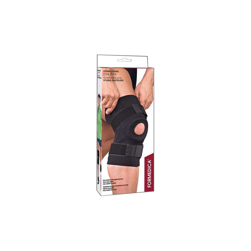 Stabilizing Knee Brace, Neoprene, Black