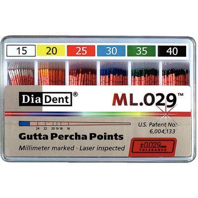 Millimeter Marked and Laser Inspected Gutta Percha Points – Gutta Percha ISO ML.029, 120/Box