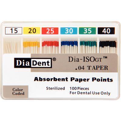 Dia-ISO GT™ Absorbent Paper Points – 0.04 Taper, ISO-GT, 100/Pkg