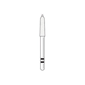 Two Striper® FG All Ceramic Guide Pin Diamond Burs – FG, Cone Guide Tip End, 5/Pkg