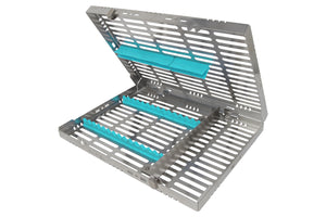Sterilization Cassette for 16 Instruments, With Adjustable Accessory Area - 280x202x30, Detachable