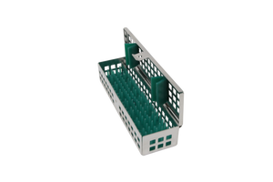 Sterilization Cassette for Clamps, Small Parts & Handpieces, With Silicone Mat - 150x40x30, Non Detachable
