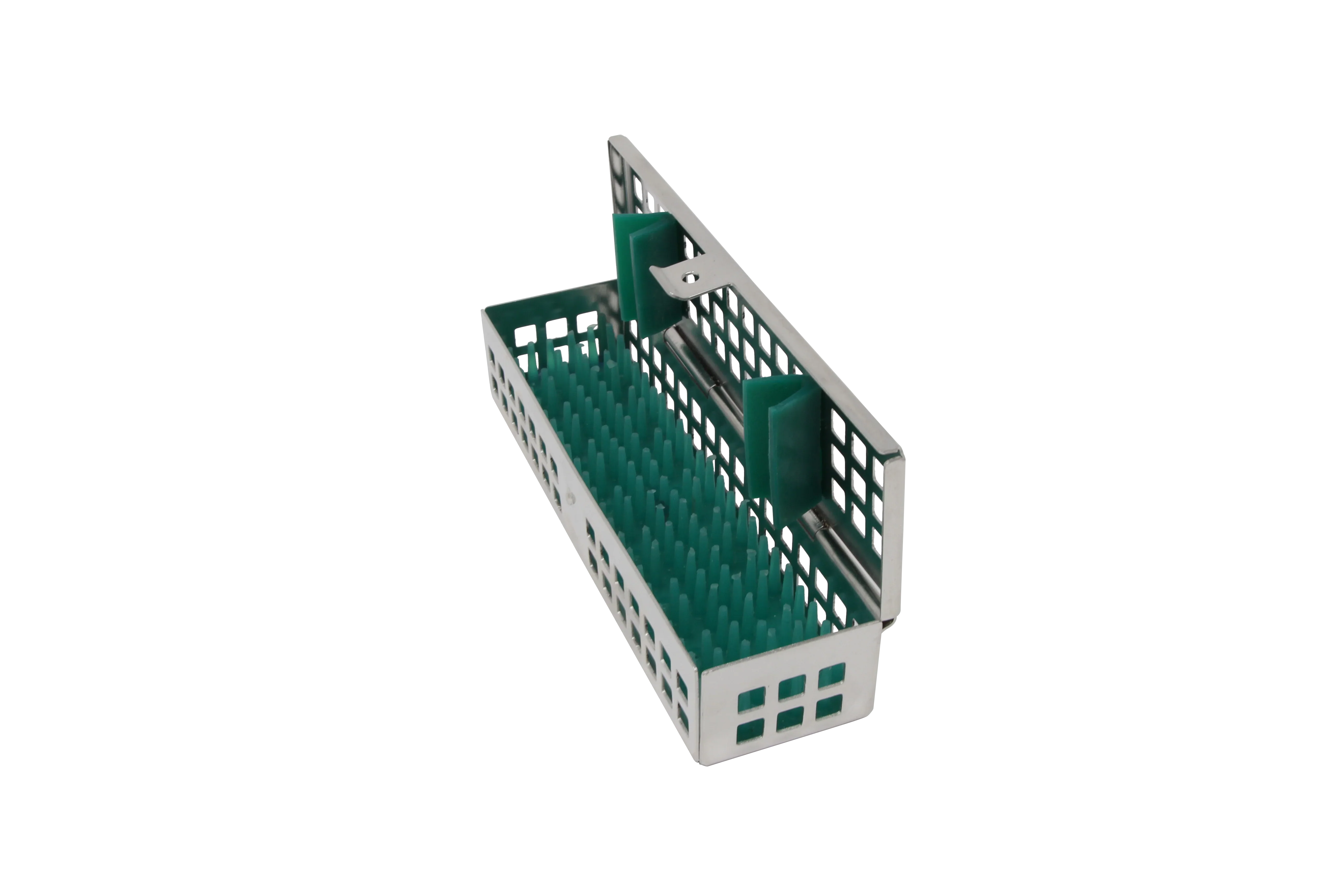 Sterilization Cassette for Clamps, Small Parts & Handpieces, With Silicone Mat - 150x40x30, Non Detachable