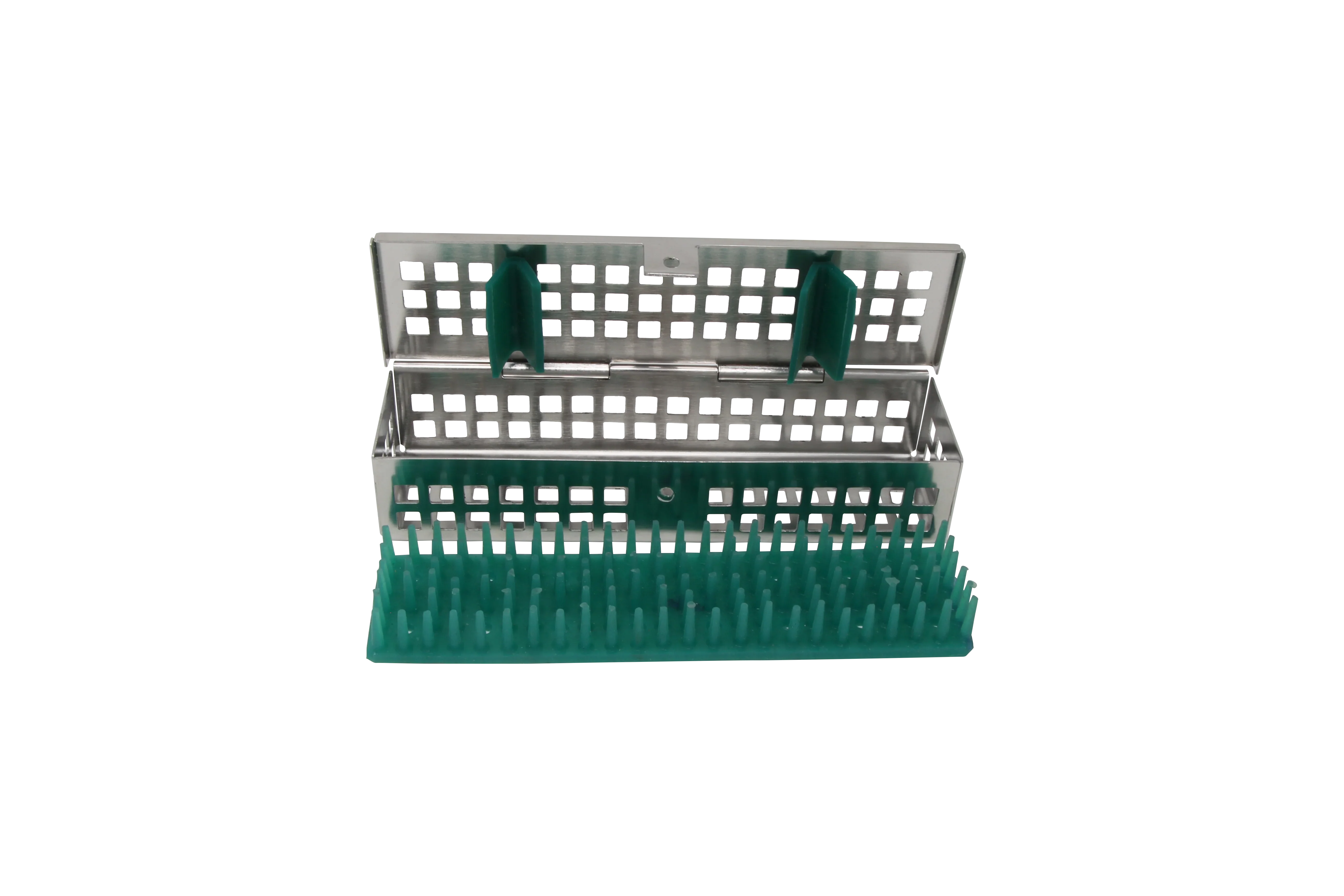 Sterilization Cassette for Clamps, Small Parts & Handpieces, With Silicone Mat - 150x40x30, Non Detachable