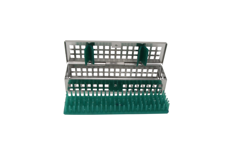 Sterilization Cassette for Clamps, Small Parts & Handpieces, With Silicone Mat - 150x40x30, Non Detachable