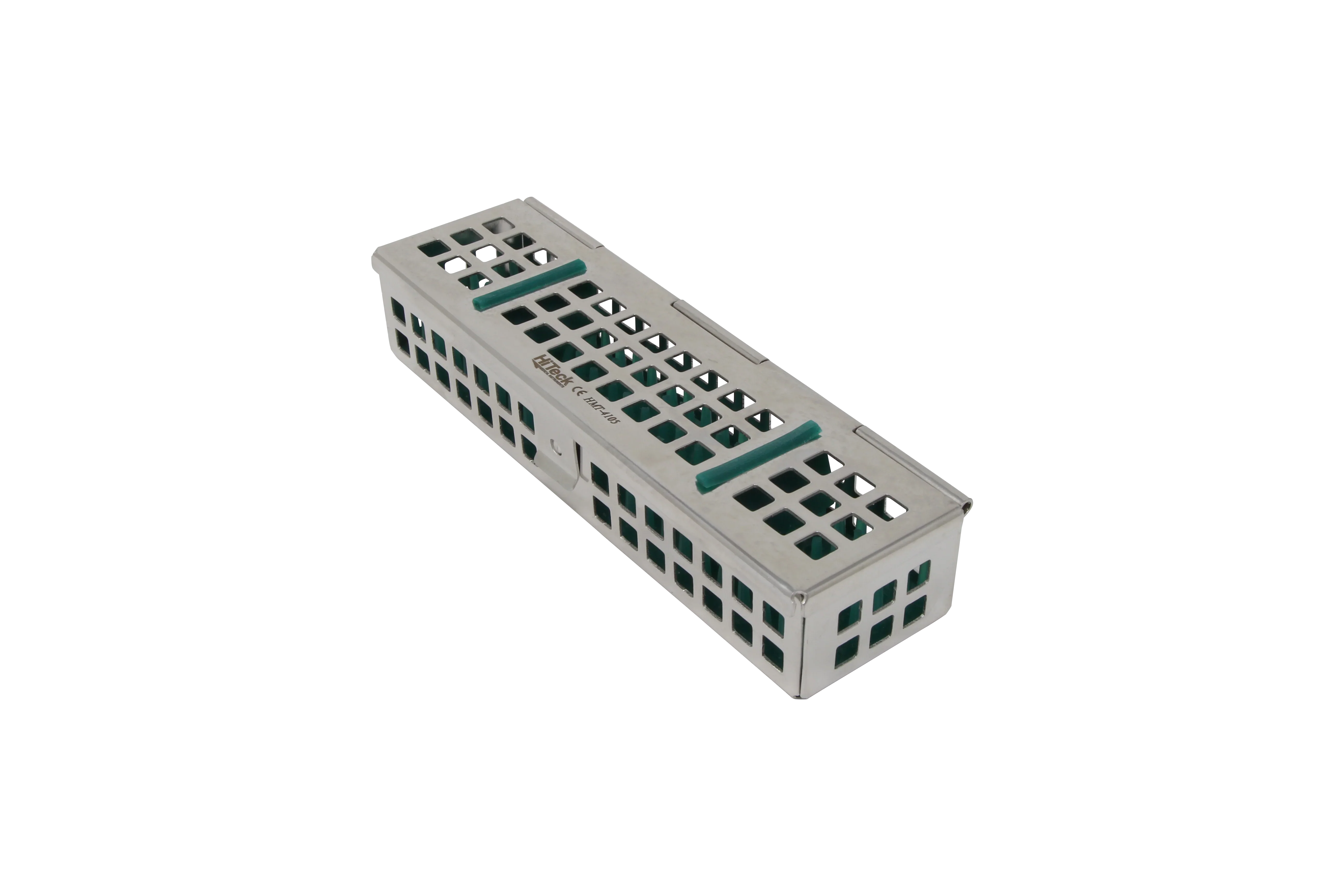 Sterilization Cassette for Clamps, Small Parts & Handpieces, With Silicone Mat - 150x40x30, Non Detachable