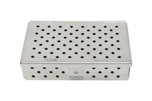 Sterilization Cassette for Clamps & Small Parts, With Silicone Mat - 100x60x25, Non Detachable