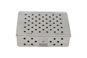 Sterilization Cassette for Clamps, Small Parts & Handpieces, With Silicone Mat - 80x60x25, Non Detachable