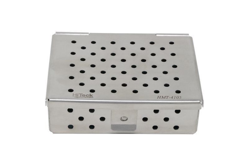 Sterilization Cassette for Clamps, Small Parts & Handpieces, With Silicone Mat - 80x60x25, Non Detachable