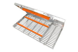 Sterilization Cassette for 20 Instruments, With Adjustable Accessory Area - 370x202x30, Detachable