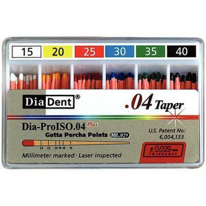 Dia-Pro ISO GT™ Taper Gutta Percha Points – MI.029, 60/Box