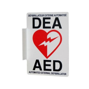 AED Wall Sign, Bilingual, W7