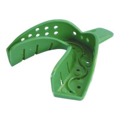 COE® Disposable Spacer Impression Trays – Perforated, Green, 12/Bag