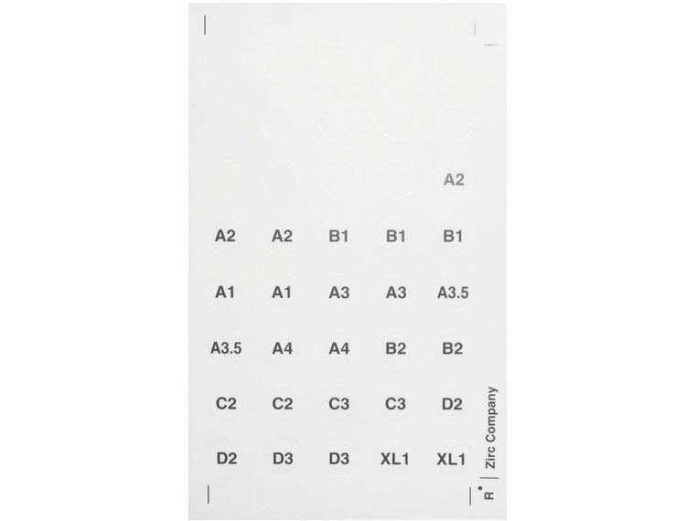 Shade Label Sheet