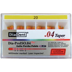Dia-Pro ISO GT™ Taper Gutta Percha Points – MI.029, 60/Box