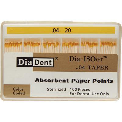 Dia-ISO GT™ Absorbent Paper Points – 0.04 Taper, ISO-GT, 100/Pkg