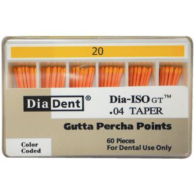 Dia-ISO GT™ Gutta Percha Points – 0.04 Taper, Slide Package 60/Box