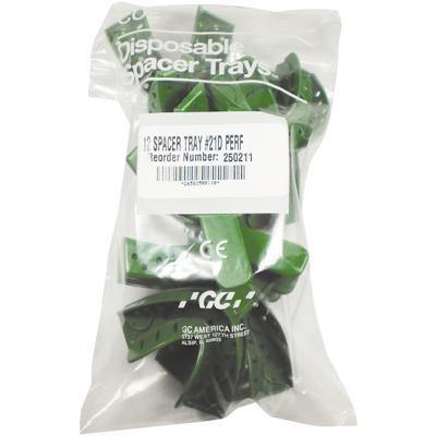 COE® Disposable Spacer Impression Trays – Perforated, Green, 12/Bag