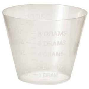 Measuring Cups, 30 ml Clear Polypropylene – 100/Pkg