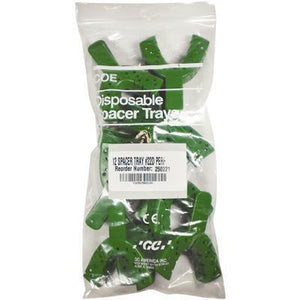 COE® Disposable Spacer Impression Trays – Perforated, Green, 12/Bag