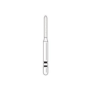 Two Striper® Diamond Burs – FG, Coarse, Green, Cylinder Modified Beveled End, 5/Pkg