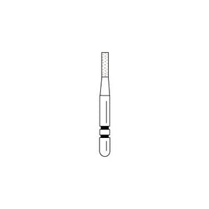 Two Striper® Diamond Burs – FG, Coarse, Green, Cylinder Flat End, 5/Pkg