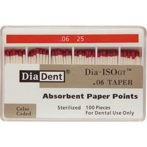 Dia-ISO GT™ Absorbent Paper Points – 0.06 Taper, ISO-GT, 100/Pkg