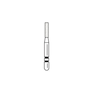 Two Striper® Diamond Burs – FG, Fine, Red, Cylinder Flat End, 5/Pkg