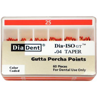 Dia-ISO GT™ Gutta Percha Points – 0.04 Taper, Slide Package 60/Box