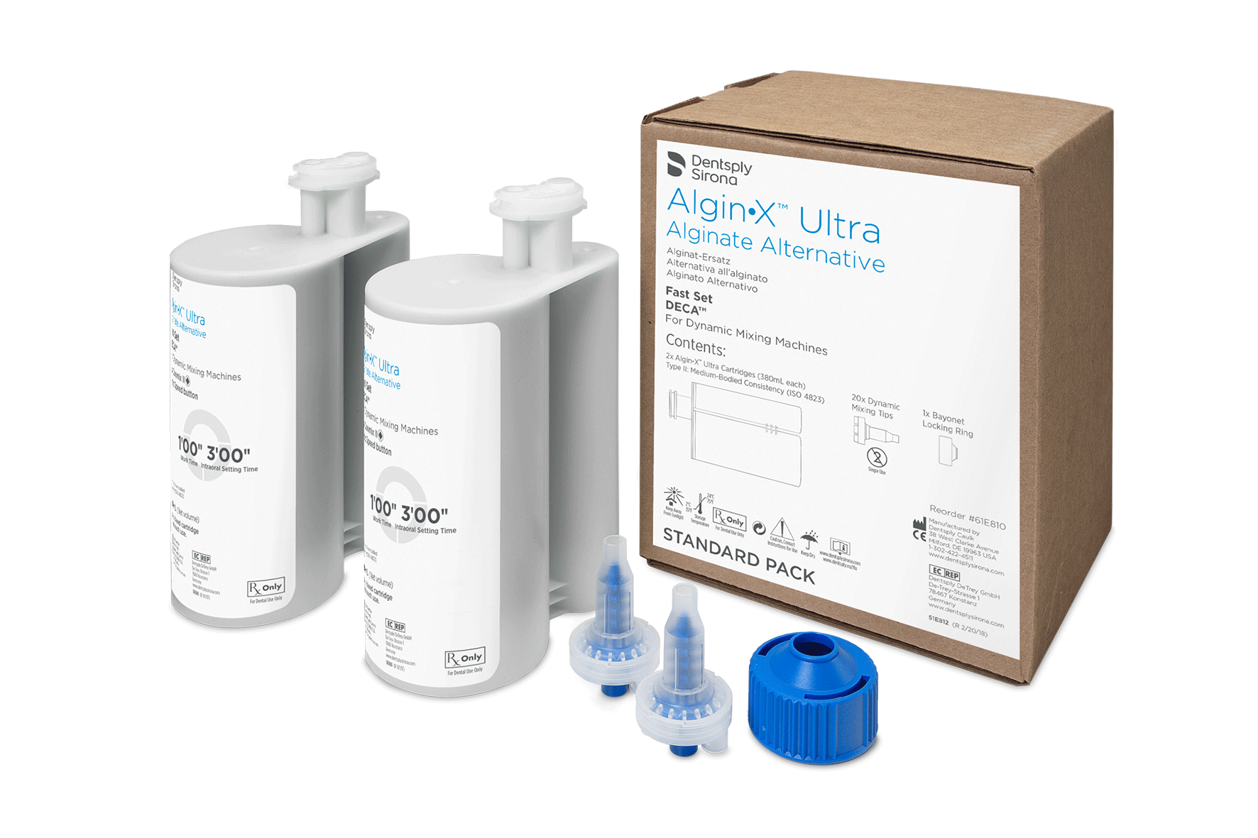 Algin•X™ Ultra DECA™ Alginate Alternative – 380 ml Cartridge Standard Pack, Fast Set