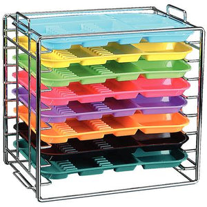 Stackable Tray Rack for Size B Trays with Lids – 14-1/2