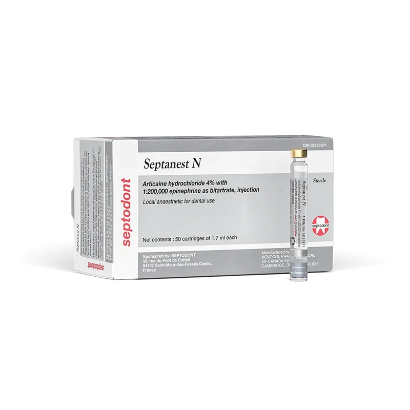 Septanest Articaine HCl 4% Injection – Septodont 50/Box