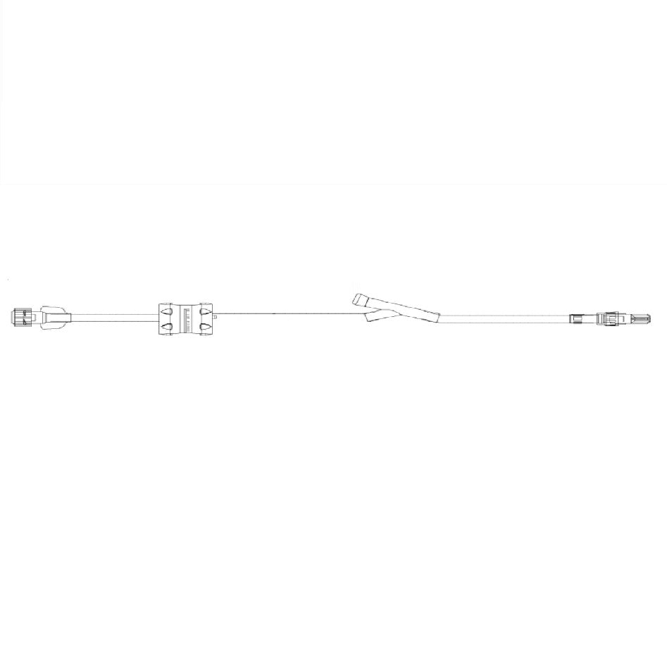 Extension Set, Macrobore, Prepierced Y-Site, Easy Drop™ Flow Controller, 18