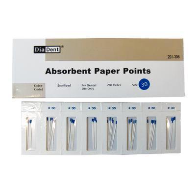 Absorbent Paper Points – Cell Pack, ISO Sizes, 200/Box