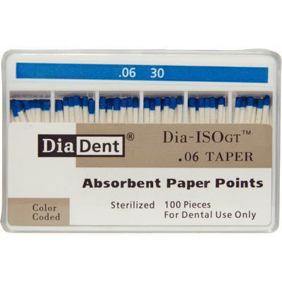 Dia-ISO GT™ Absorbent Paper Points – 0.06 Taper, ISO-GT, 100/Pkg